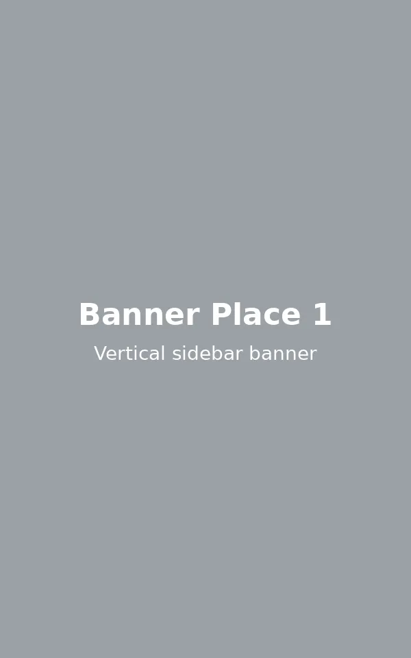 Banner placeholder — vertical sidebar
